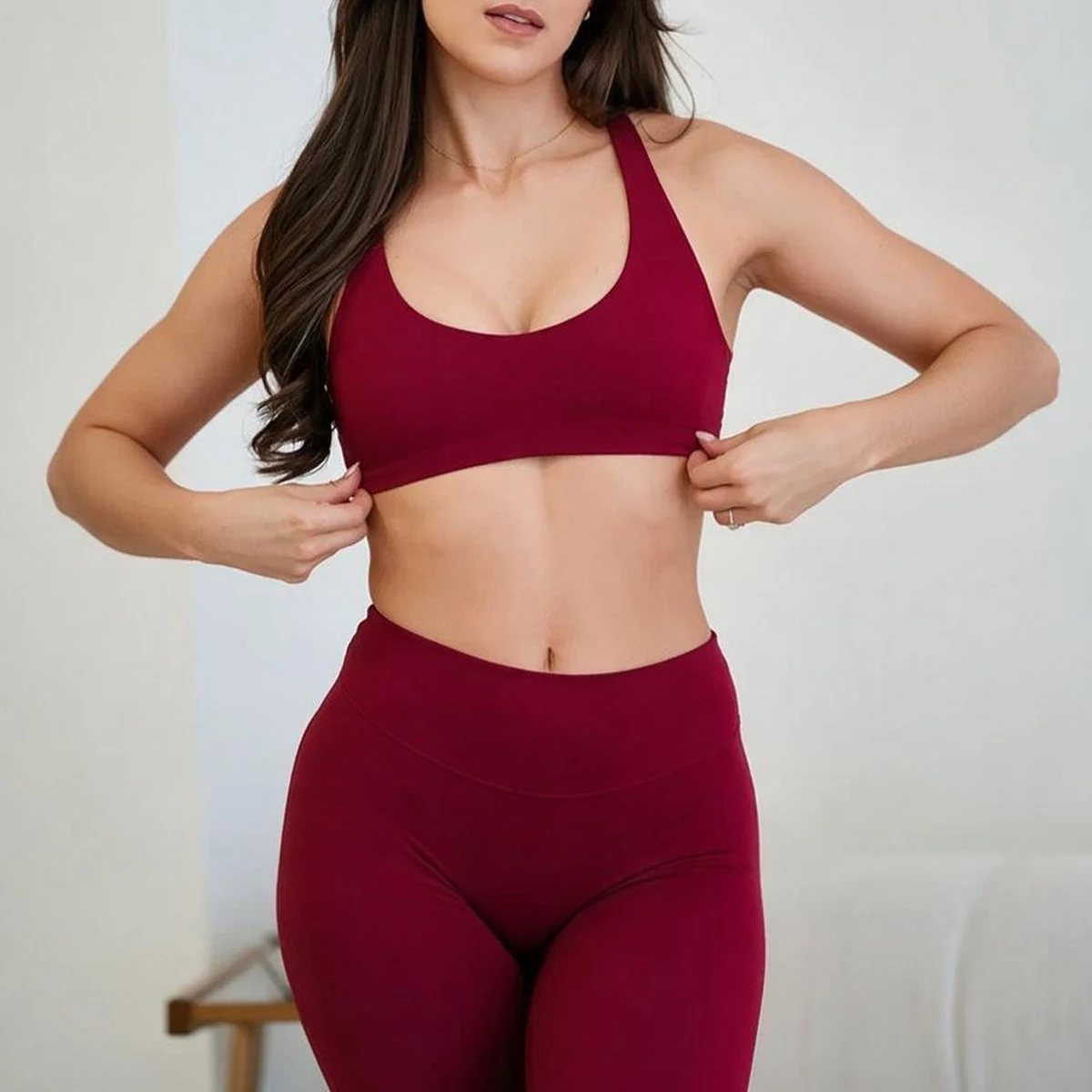 Фото Спортивный топ Oner Active Tank Top Racer Back для женщин, топ для йоги с вставками для груди, укороченный топ, одежда для фитнеса и пилатеса. №4