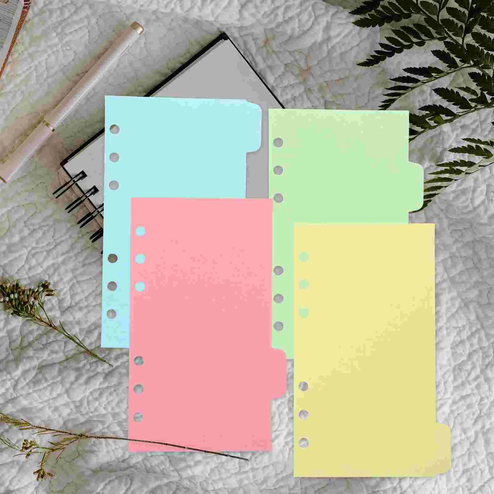 

10 Sheets Book Binder Dividers Index Classified Labels Clips Page Aesthetic Notebook Supplies Paper Tabs Loose-leaf File