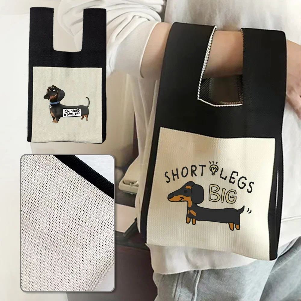 Сумка-тоут на запястье с узелком вязаный крючком Женский кошелек для мелочи