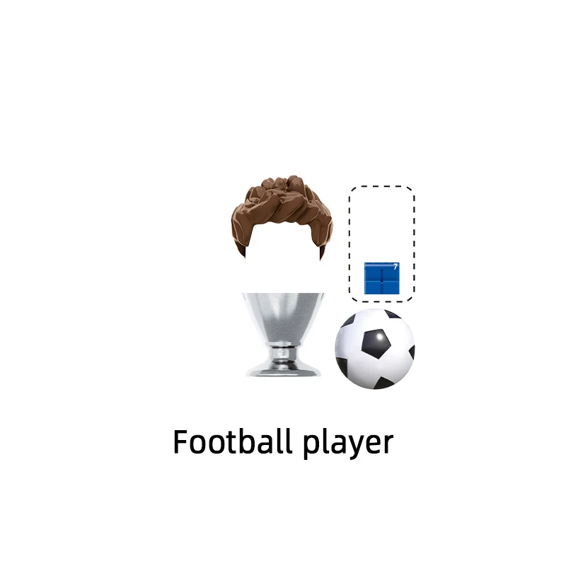 Знаменитый Футбольный игрок Звездный номер 5 7 9 10 11 8 модель из блоков детский