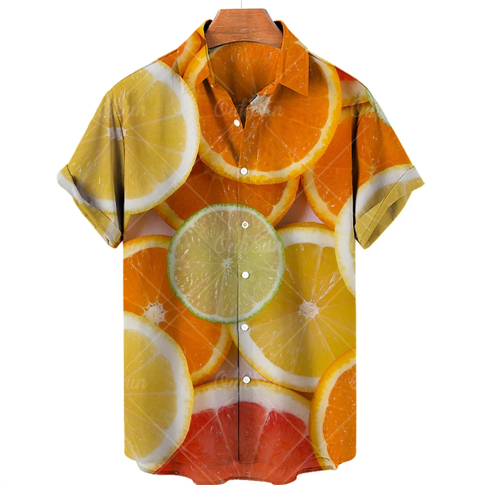 Гавайская пляжная рубашка для мужчин Повседневная футболка с цветочным принтом