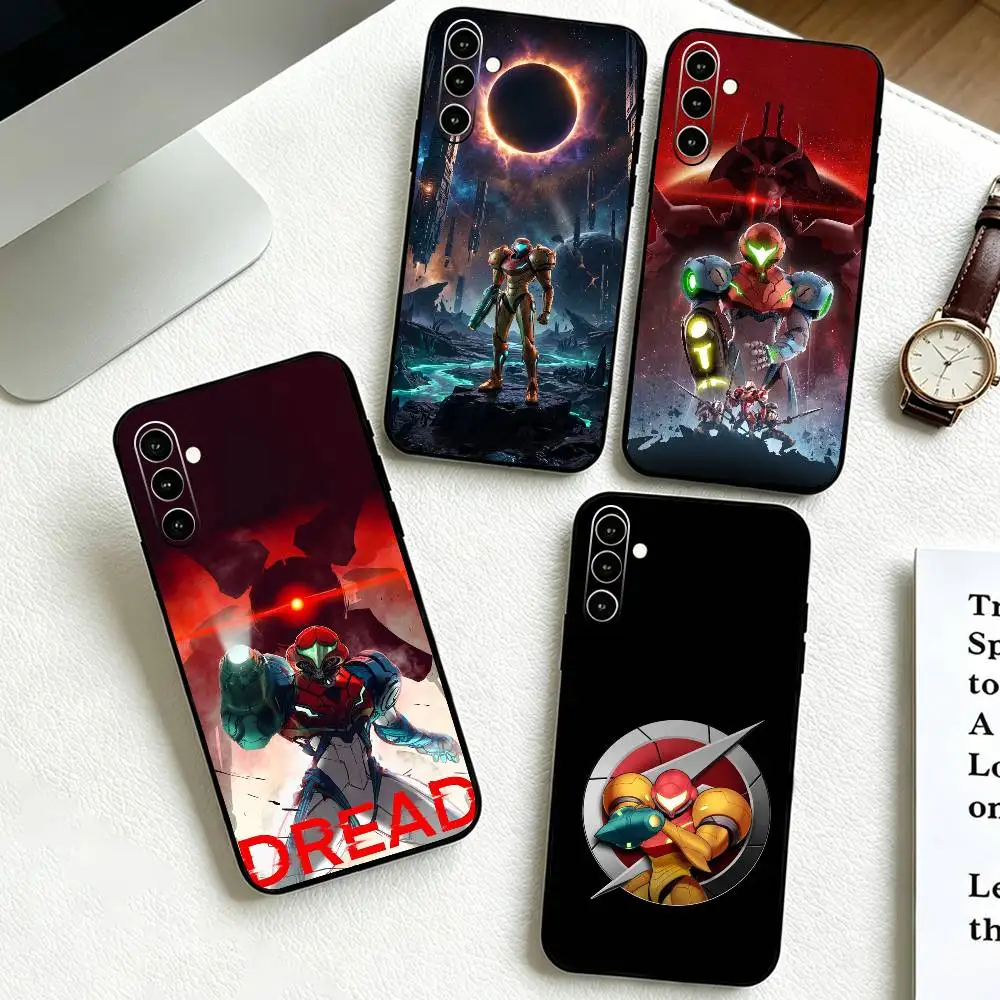 Фото Чехол для телефона M-Metroids Game для Samsung Galaxy A73, A72, A71, A70, A53, A52, A51, мягкий силиконовый черный чехол №1