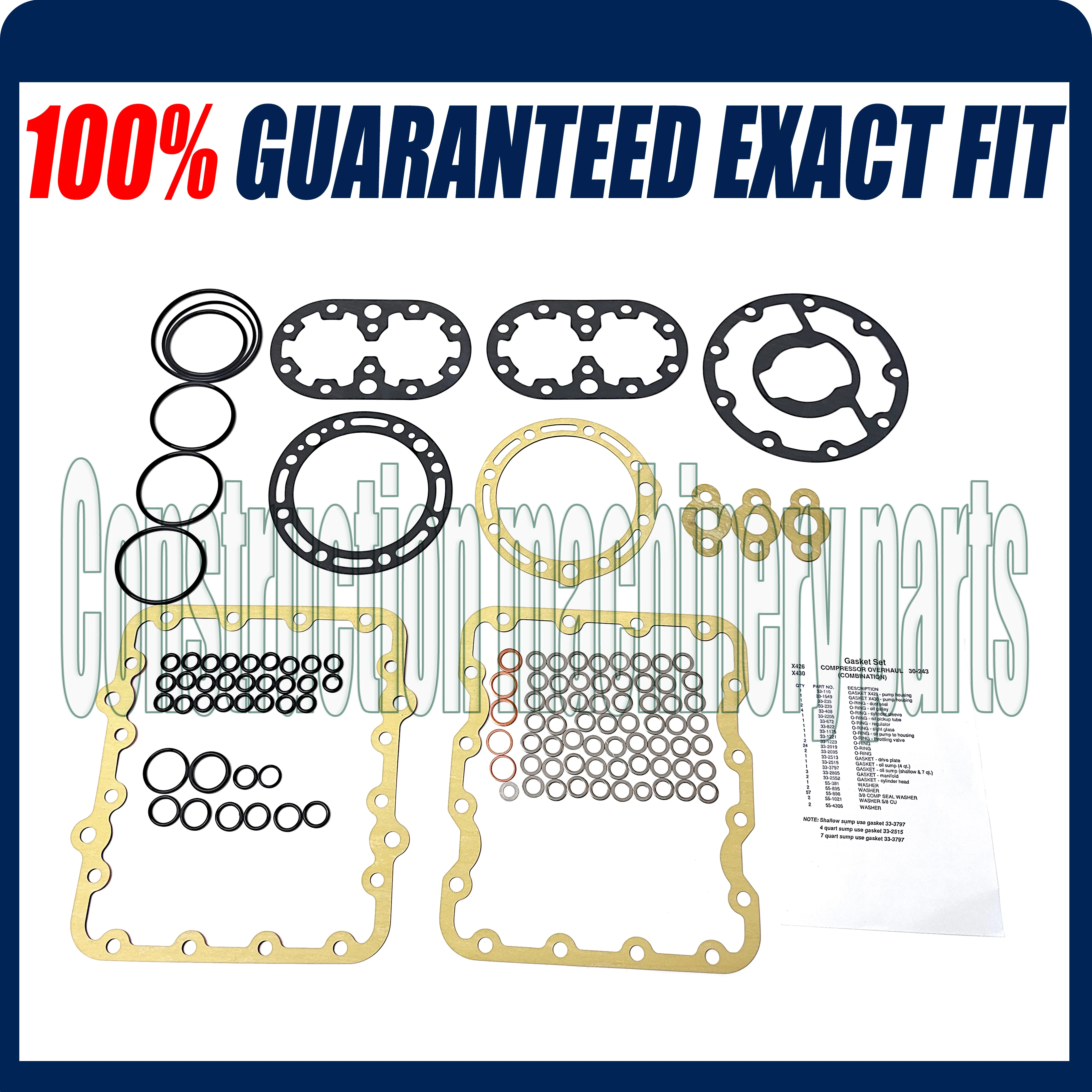 

Новый комплект прокладок для компрессора 30-243 для THERMO KING X426 X430 30-0243 в наличии