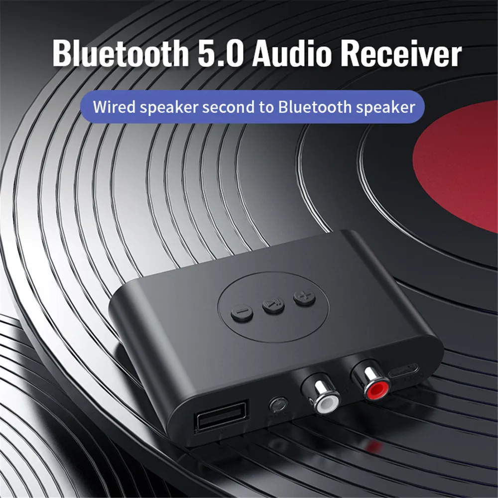 

NFC Bluetooth 5.0 Audio Receiver RCA 3.5mm Car Hands-free Wireless Stereo Music Adapter Support U Disk Music Play 005