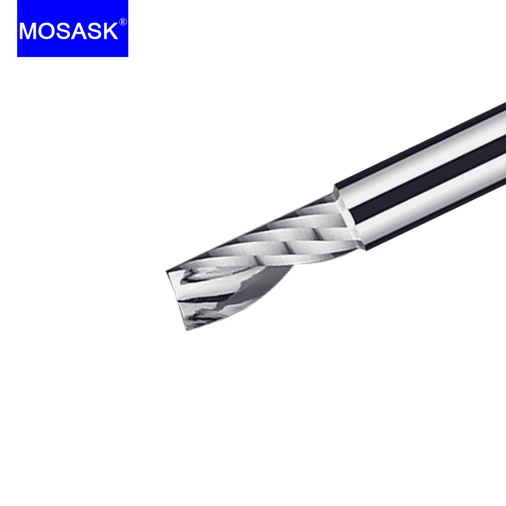 

Концевая фреза MOSASK из акрила с одной канавкой, 175, 4, 6, 8, 10, 12 мм, карбид вольфрама HRC55 для алюминия, стекловолокна, дерева, меди, 1 шт.