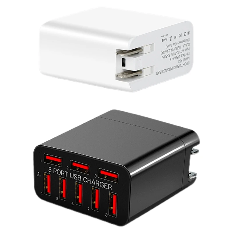 

Быстрое зарядное устройство USB с 8 портами, совместимое с Android/iOS, быстрое зарядное устройство USB для сотовых телефонов для нескольких устройс...
