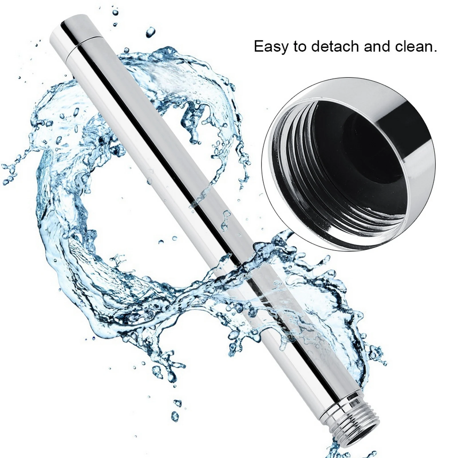 

Shower Extension Rod Tube Pipe Bathroom Accessory 8inch Shower Extension Rod Round Stainless Steel Shower Extension Tube