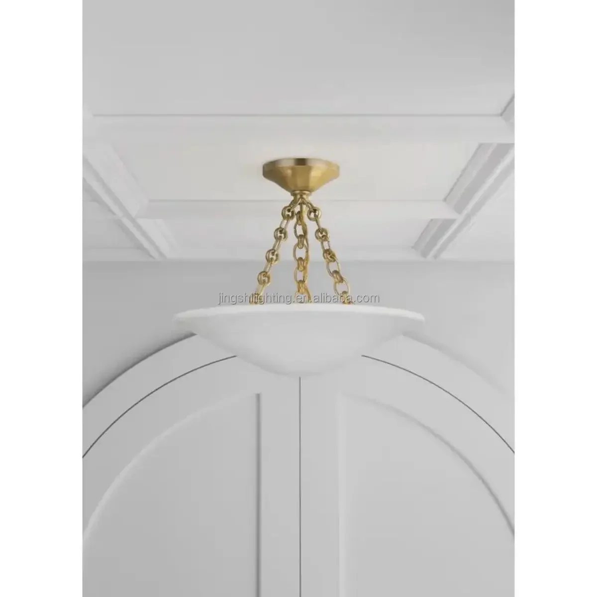 Lustre en plâtre pour restaurant 110В-240В салон chambre à coucher lustre décoratif laiton Georgiaallique