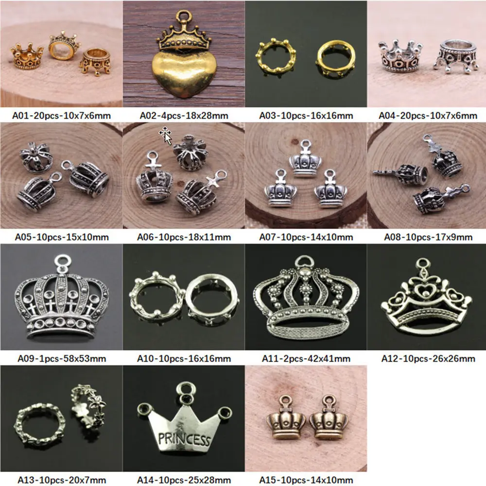 

New Arrival Crown Charms For Jewelry Making Gifts For Women