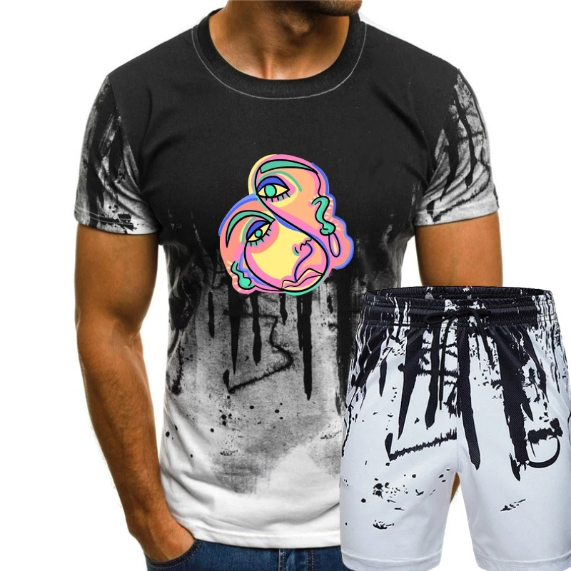 

Мужская футболка с коротким рукавом и абстрактным принтом