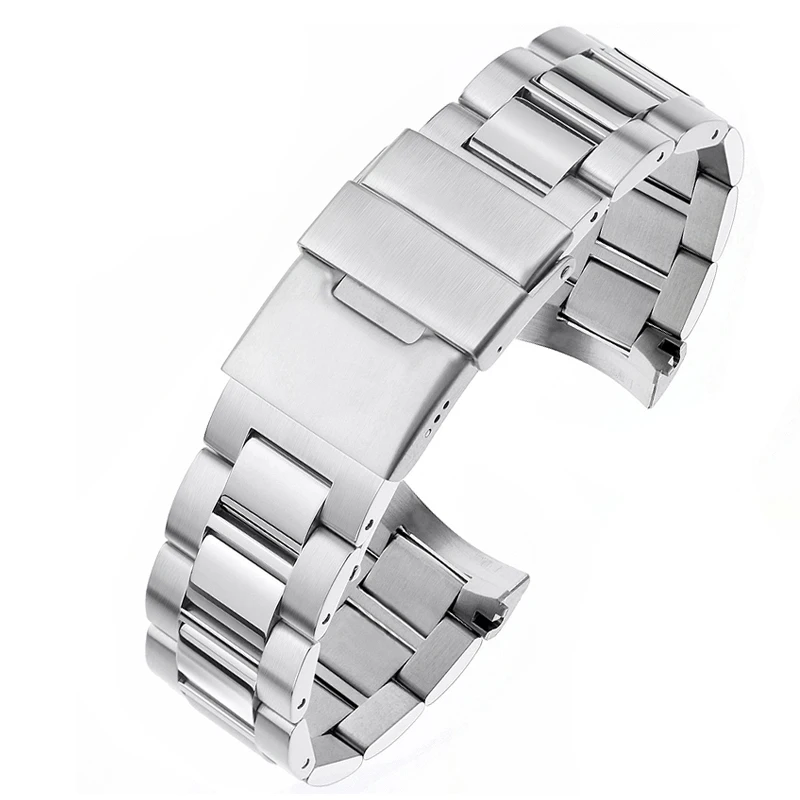Curved End Stainless steel Watch Strap for Longines master Conquest HydroConquest L3.642.4 L3.781.4 Bracelet Accessories 21MM