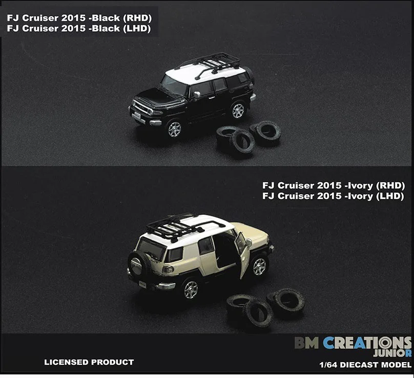 

BM Creations 1:64 ToyYoTta FJ CRUISER 2015 Diecast Alloy Toy Cars Simulation Model For Collection gift