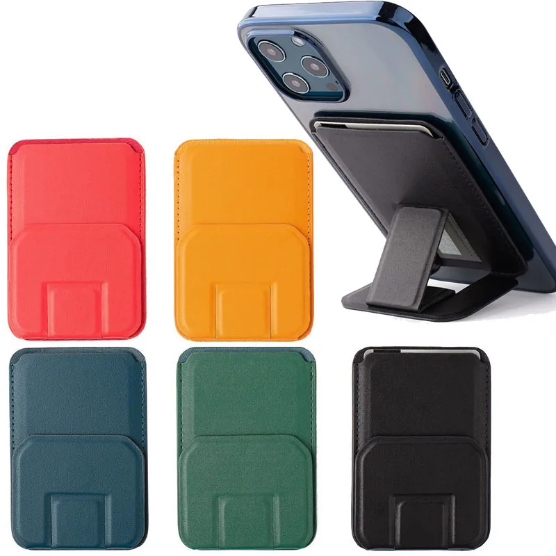 

Luxury Leather Wallet Card Bag For IPhone 13 12 14 Pro Max For Magsafe Strong Magnetic Card Holder For IPhone 13 12 Mini Case