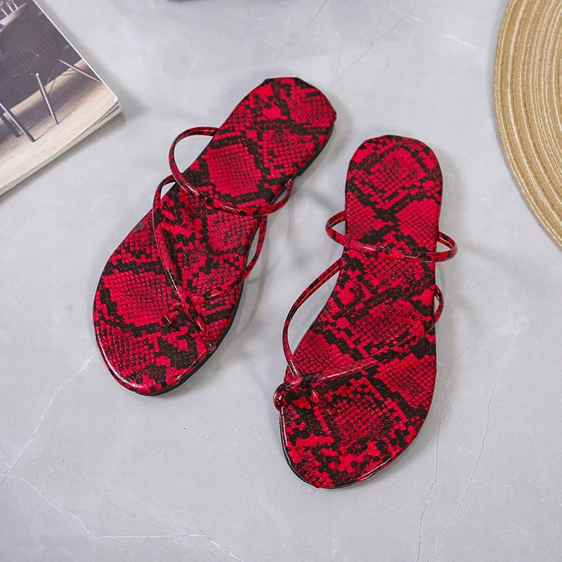 35-43 Yards Plus Size Women's Shoes 2022 Summer Snake-shaped Winding Seaside Beach Women's Sandals Thong Flat Women's Slippers