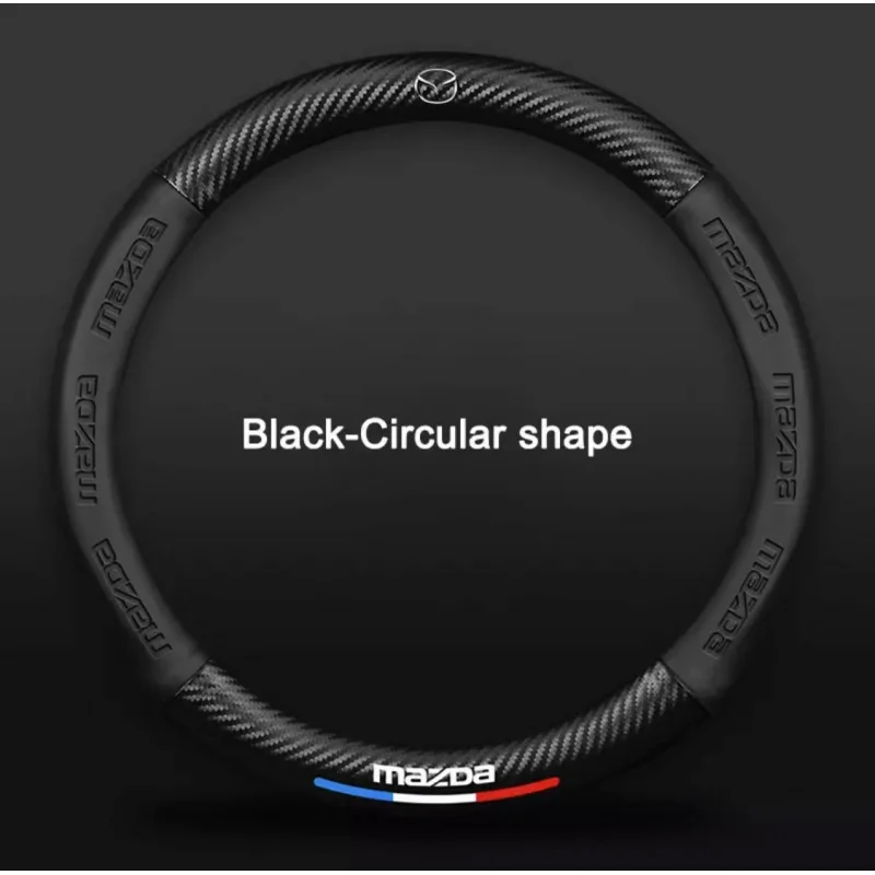 

Car 3D Imprinted Steering Wheel Cover For Mazda 2 3 5 6 Axela Atenza CX-5 50 CX-30 CX-4 CX-7 CX-8 CX-9 BL BM GJ Auto Accessories