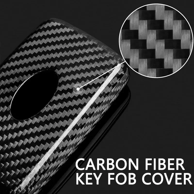 Carbon Fiber Key Fob Cover Protector Case For Land Rover Range Defender 110S Dsicovery Vogue Sport HSE Velar