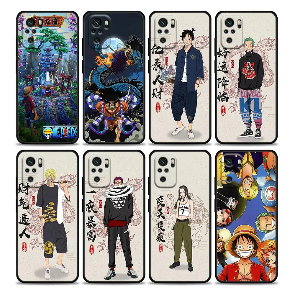 

Japan Anime One Piece National Tide Retro Phone Case for Redmi 10 9 9A 9C 9i K20 K30 K40 Plus Note 10 Pro 11 Pro Soft Silicone