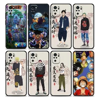 japan anime one piece national tide retro phone case for redmi 10 9 9a 9c 9i k20 k30 k40 plus note 10 pro 11 pro soft silicone