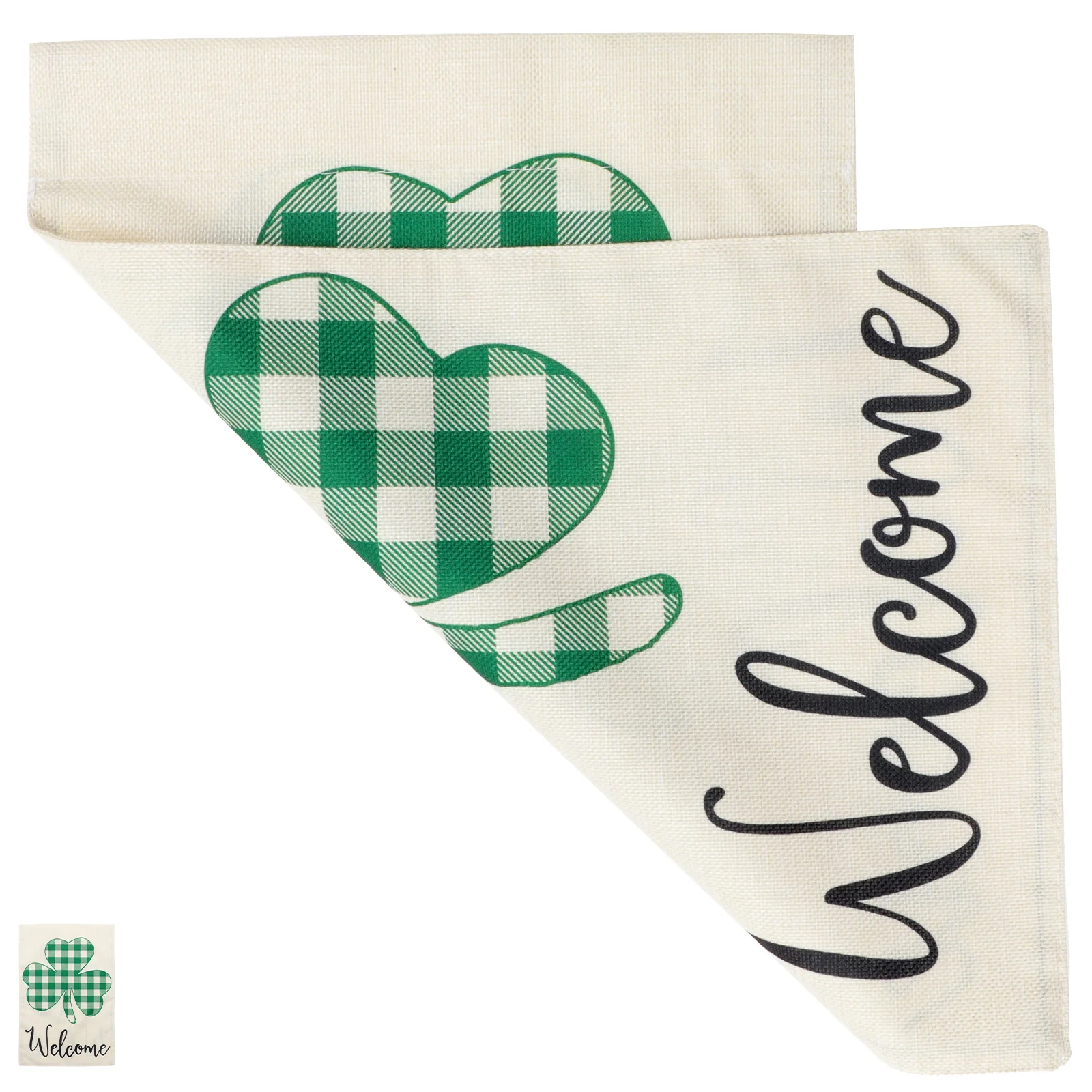 

Flag Garden Shamrock St Patrick Welcome S Flags Day Outdoor Farmhouse Holiday Lucky Sided Double Spring Banner Seasonal Yard