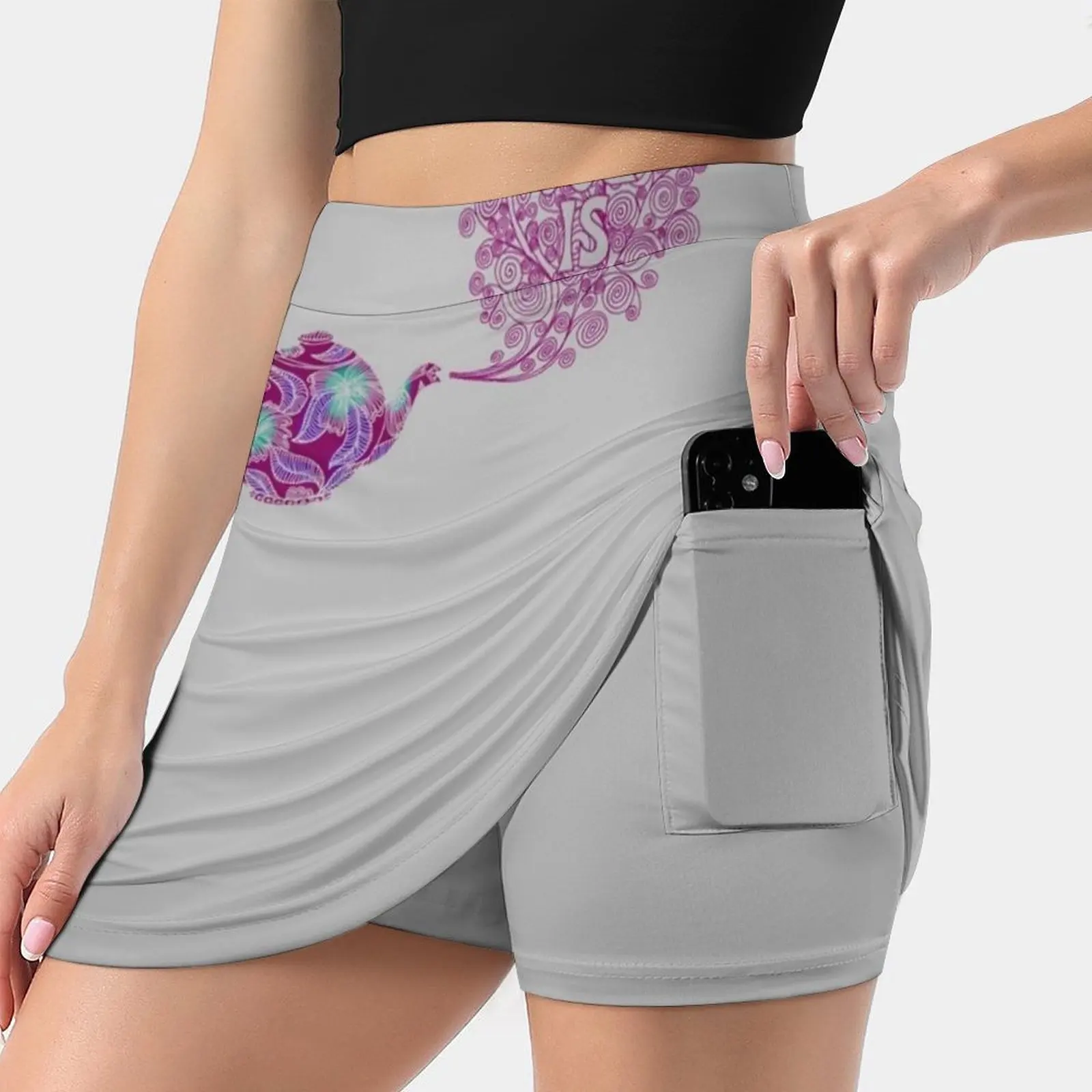 Tea Is Good Женская юбка со скрытыми карманами Теннисная Юбки для гольфа бадминтона