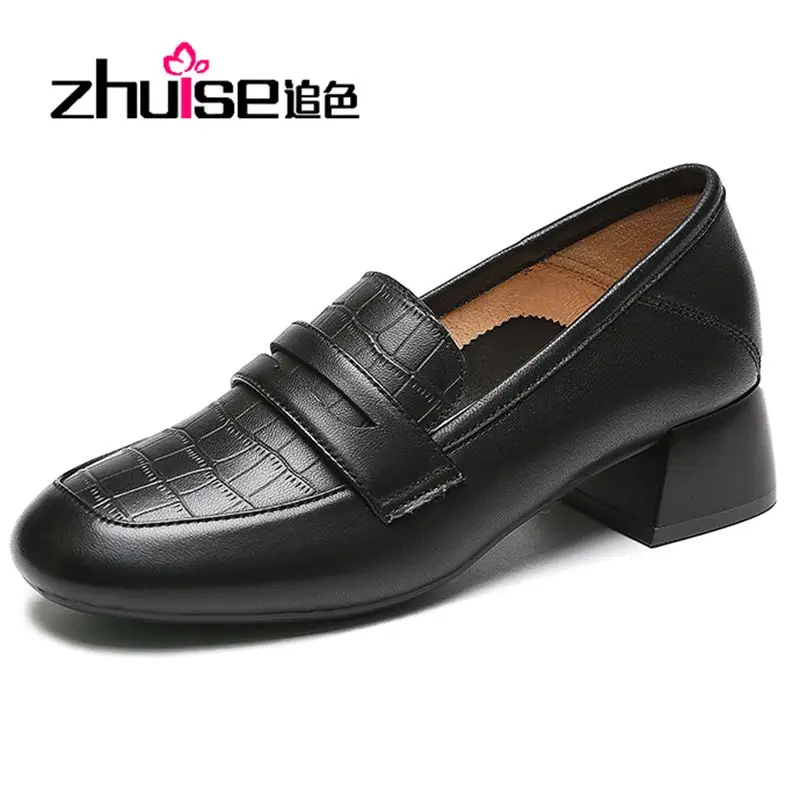 

First Layer Sheepskin 2022 Spring New Loafer Shoes Women's Lazy One Pedal Casual Shoes Women