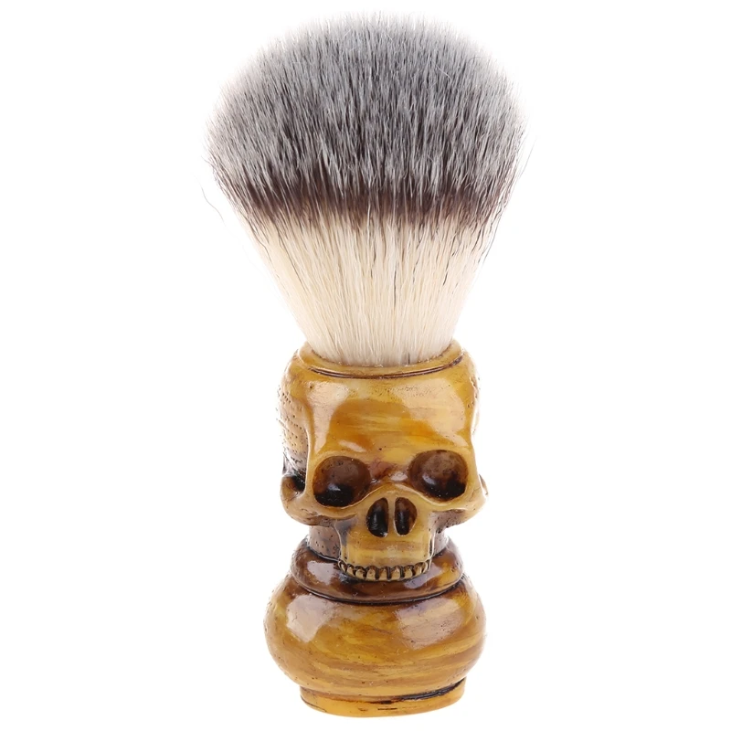 

Щетка для бритья из шерсти барсука с черепом ручная работа деревянная ручка-мужской подарок
