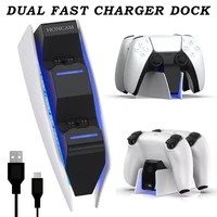 dual fast charger for ps5 type c dualsense charging station dual charging dock charger stand wireless game controller