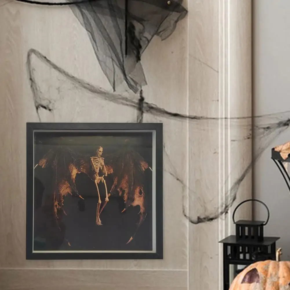 Украшение из смолы в виде летучей мыши скелета темный таинственный декор