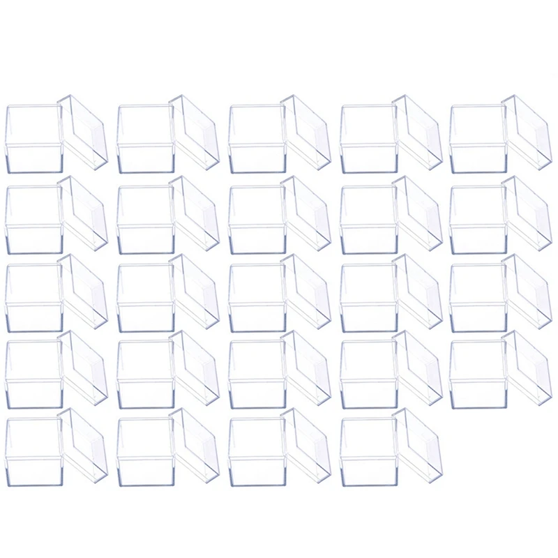 

72 Pcs Square Transparent Plastic Packing Box Candy Box Jewelry Box Party Gift Birthday Gift Box