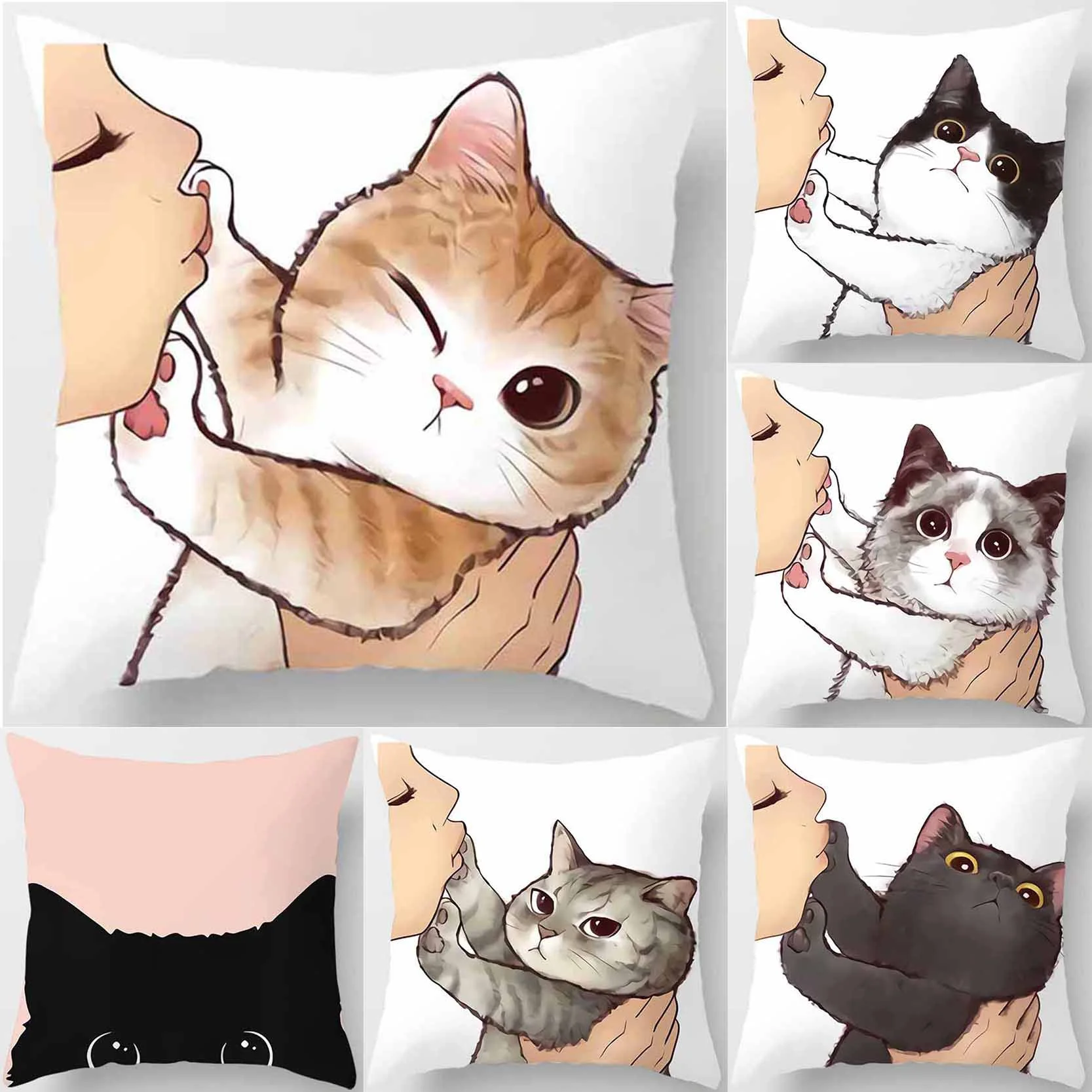 

Tsundere, кошка, украшение для дома, искусственная Подушка, роскошная наволочка, аниме подушка