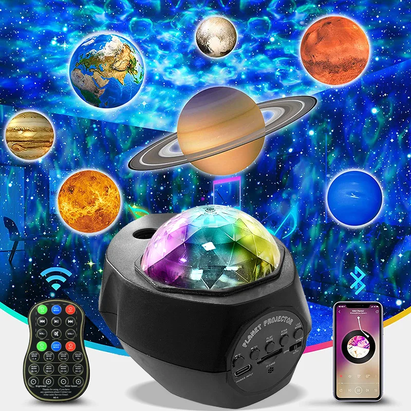 

Ten Planet Sky Lights Bluetooth Music Aurora Borealis Projection Lights Remote Control Laser Lights All Over The Sky