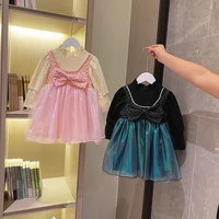 2022 spring and autumn new girls dress kids clothing women long sleeved fashion korean version of girls dress princess dresses