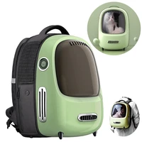 cat carrier bag pet carrier backpack space capsule built in fan lighting outdoor travel carry bags cats small dog breathable bag