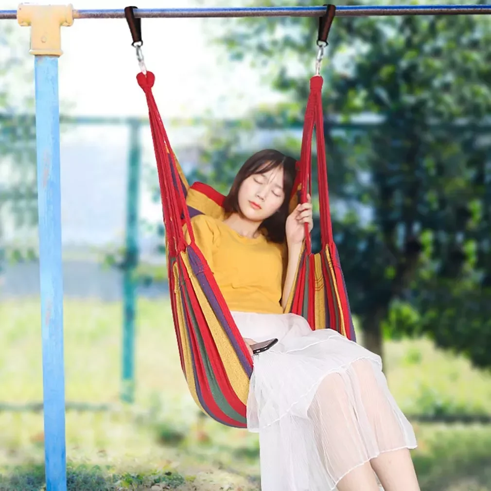 

Подвесной гамак, брезентовый гамак с нагрузкой 200 кг, для улицы, сада, крыльца, пляжа, кемпинга, путешествий, общежития, подвесное кресло