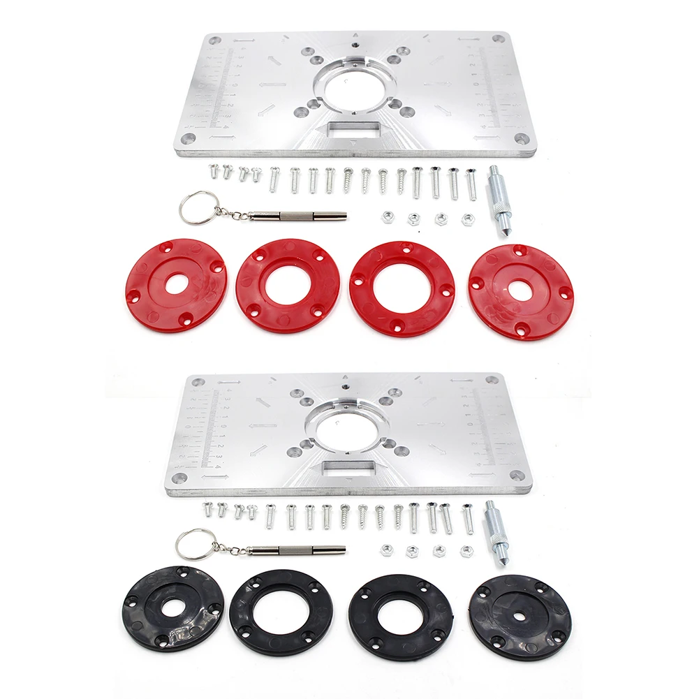 

Aluminum Carpenty Router Table Insert Plate Woodworking Benches Table Saw Multifunctional Wood Trimming Models Machine