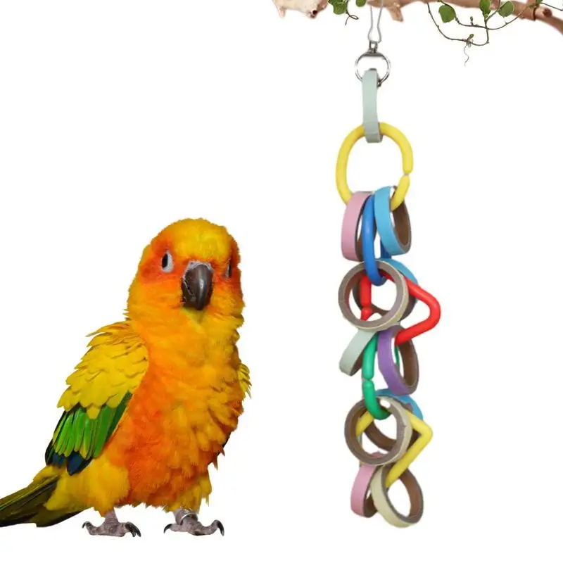 Set Swing Chewing Training Toys Multi Layer Basket Bird Cage Accessories For Chew Rope Bungee Bird Toys