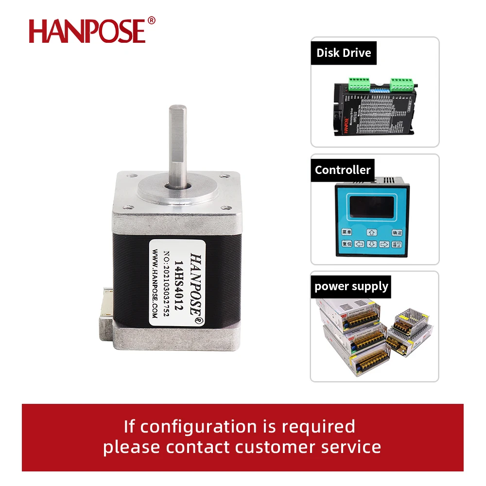 Двухфазный шаговый двигатель NEMA14 14HS4012 1.2A 0.22Nm для гравировального и фрезерного