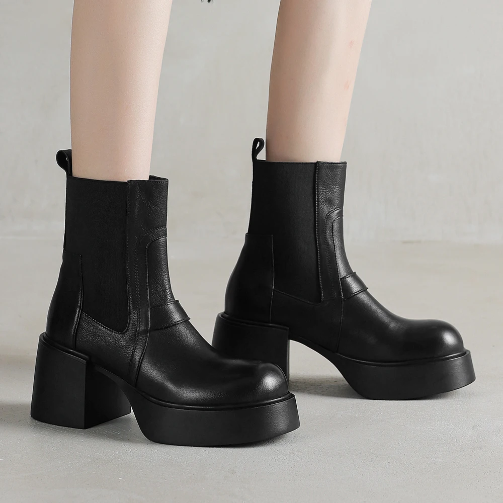 Новинки весна осень женские ботильоны из натуральной кожикожаная зимняя обувь