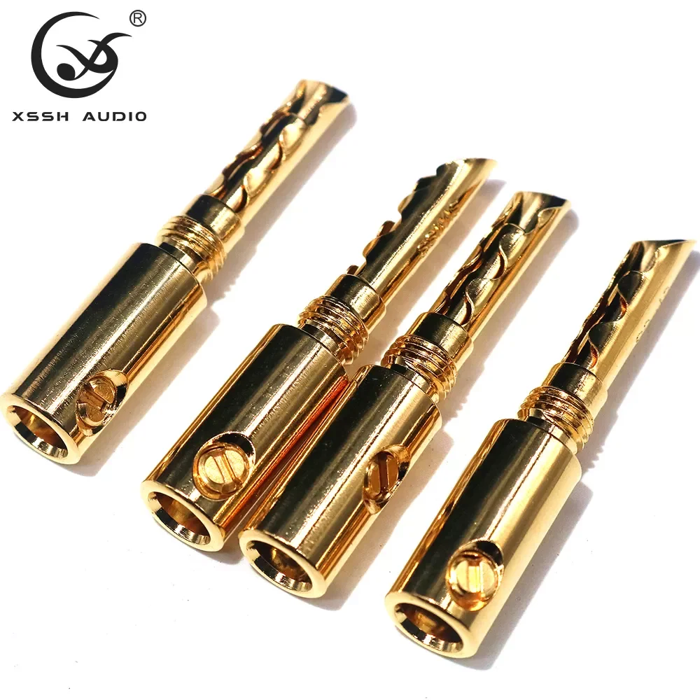 

Speaker Jack YIVO XSSH 8pcs HIFI DIY CMC Gold Plated Electrical Plugs 5mm Audio Video Banana Plug Connector for Cable Wire
