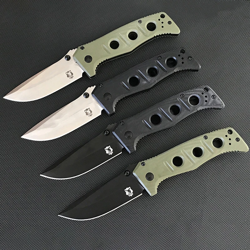 

Outdoor Camping Liome 273 AXIS Tactical Folding Knife EDC Tool G10 Handle Stone Washing Blade Survival Pocket Knives