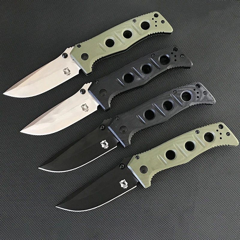 Outdoor Camping Liome 273 AXIS Tactical Folding Knife EDC Tool G10 Handle Stone Washing Blade Survival Pocket Knives