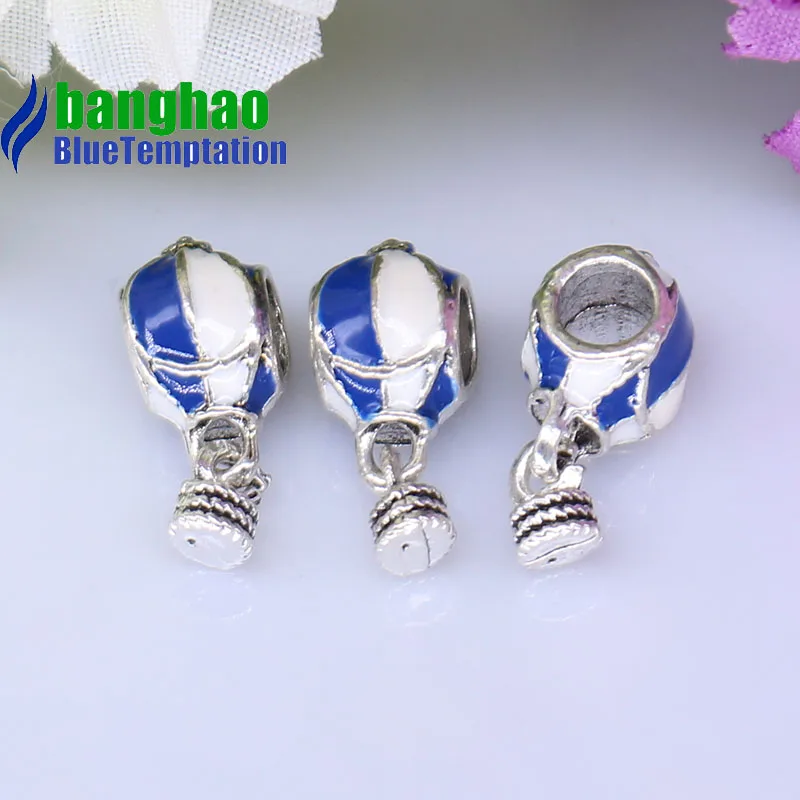 

Wholesale DIY Fashion Hot air balloon blossom Charm for making accessories for jewelry alloy pendants bracelets beads ENM239