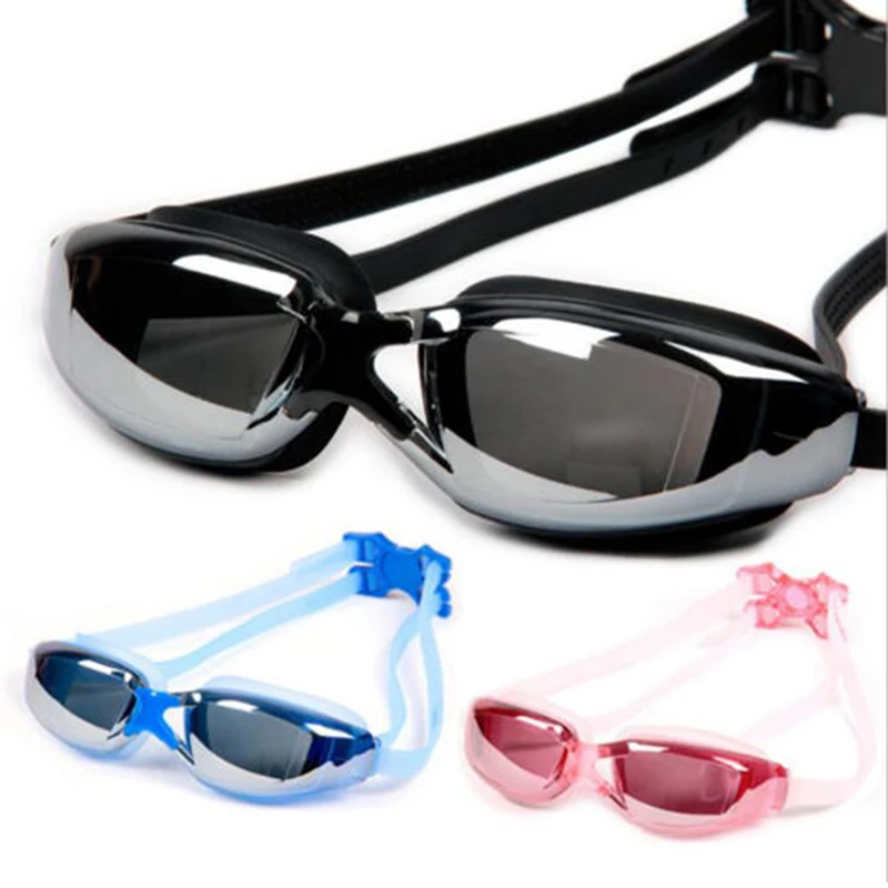 

Профессиональные очки для плавания, силиконовые очки для бассейна для взрослых, противотуманные мужские и женские мужские водонепроницаемые очки с гальваническим покрытием, водонепроницаемые очки