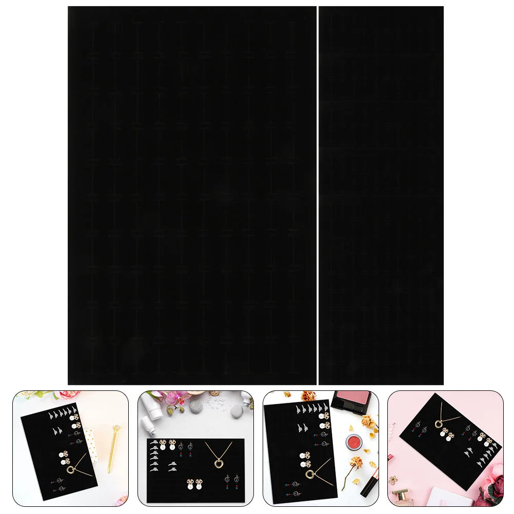 

6 Pcs Pin Display Jewelry Drawer Organizer Inserts Ring Tray Black Sponge Trays Drawers Board Stackable Pad Holder