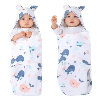 Summer Newborn Baby Wrap Blankets Soft Baby Sleeping Bags Newborn Bedding Cartoon SleepSack Baby Swaddle Blanket 0-6 Months 1