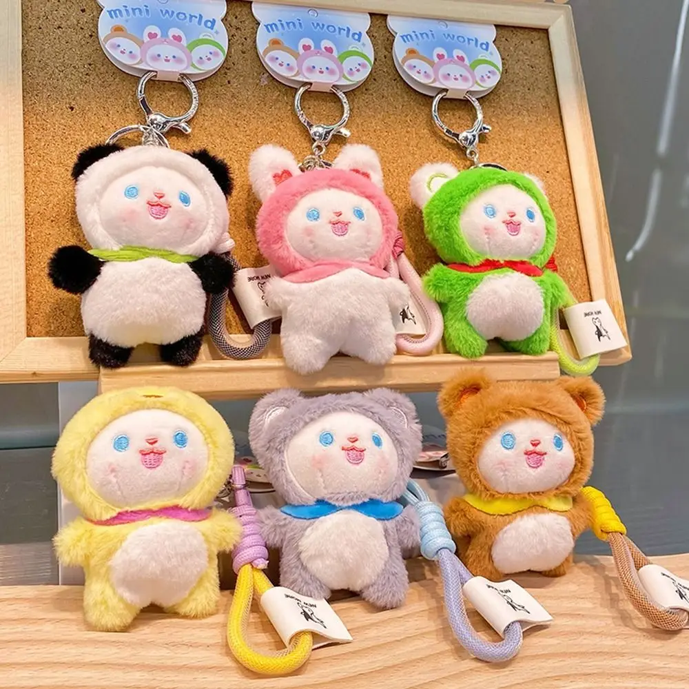 

Cute Cartoon Animal Panda Pendant Key Ring Plush Rabbit Exquisite Soft Pretty Key Chain Birthday Gift Bag Pendent Jewelry