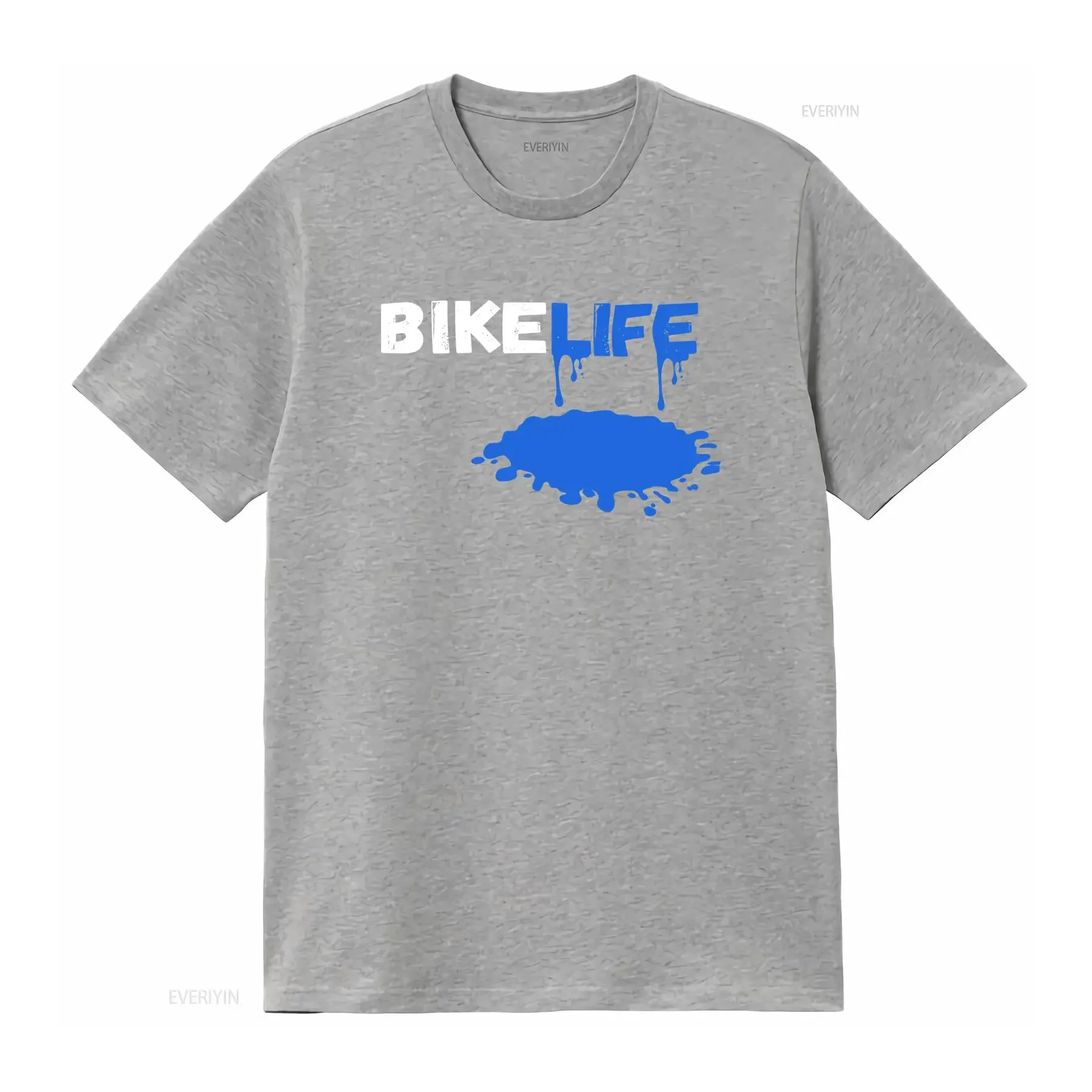 Фото BikeLife Drip Blue Paint Overspray Велосипедист Футболка Мотоцикл BMX Велоспорт Dirtbike Riders винтажная стираная дизайнерская одежда №4