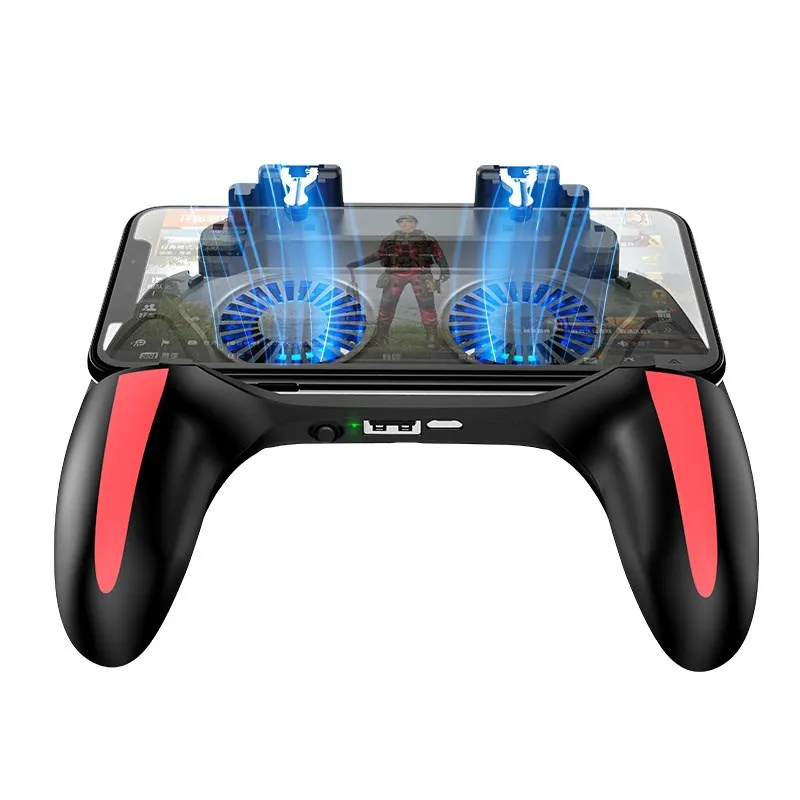 

H10 Gaming Accessories Handheld Grip Phone Game Controller Joystick Gamepad for PUBG Dual Cooling Fan Cooler for IPhone Android