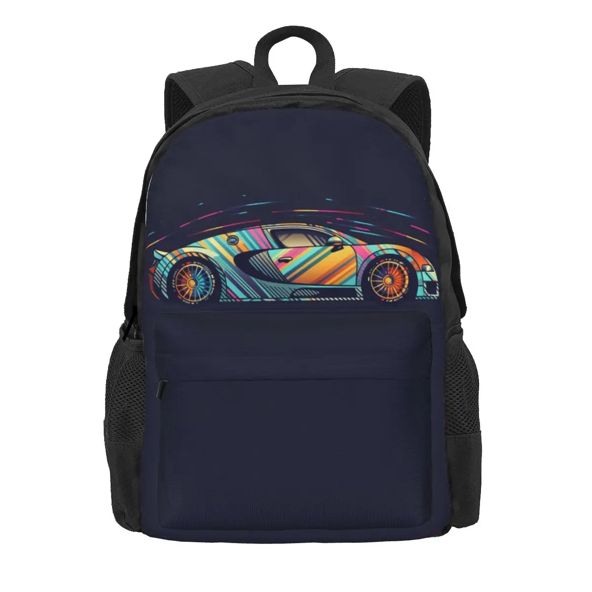 

Суперспортивный рюкзак с машинкой, разноцветные рюкзаки для тренировок в стиле ретро, цветные легкие школьные ранцы для мальчиков, стильный рюкзак