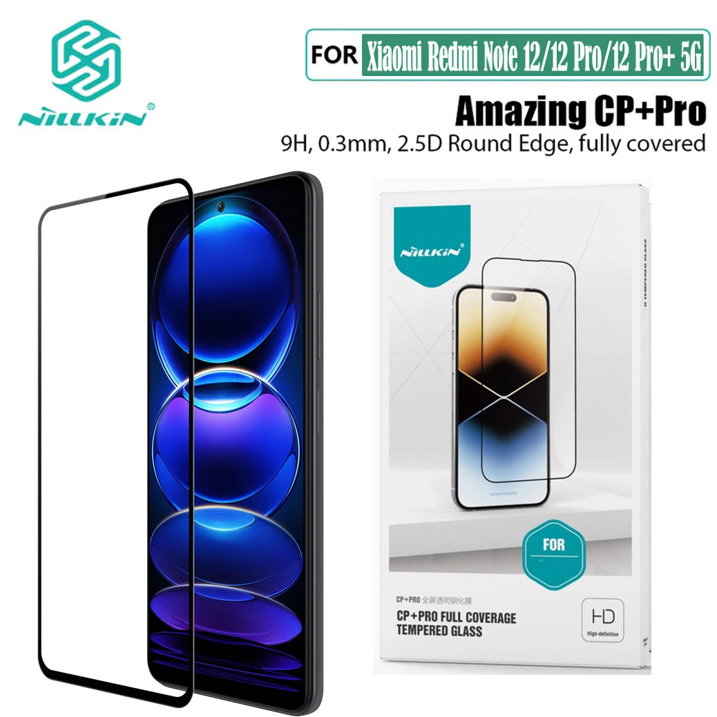 Nillkin для Xiaomi Redmi Note 12 Pro 5G закаленное стекло CP + PRO противовзрывная полная Защита экрана для Redmi Note 12 Pro+ Plus